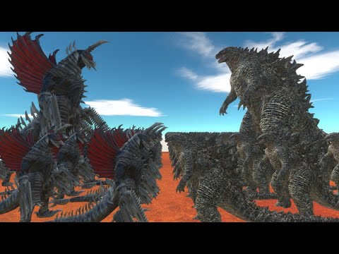 Mechanical Fury vs Atomic Power | Gigan Final War vs Godzilla 2021 - Animal Revolt Battle Simulator