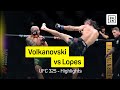 Alexander Volkanovski Vs Diego Lopes UFC 325 DAZN Highlights