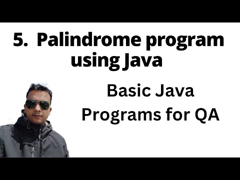 Basic Java Program Palindrome Check If Reverse Is True Java For Qa Sdet Playlist
