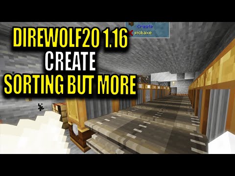 Minecraft Direwolf20 Modpack 1.16 Ep 15 - Create Sorting But More