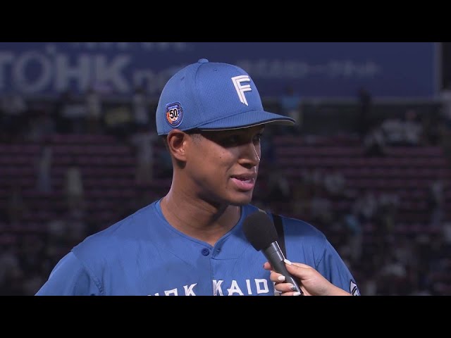 ファイターズ・万波中正選手ヒーローインタビュー 8月6日 東北楽天ゴールデンイーグルス 対 北海道日本ハムファイターズ