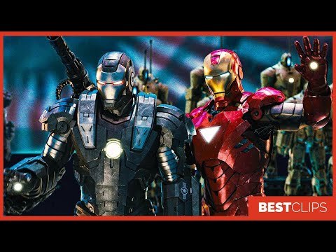 Iron Man Vs Hammer Drones | Iron Man 2 (2010) Movie CLIP 4K
