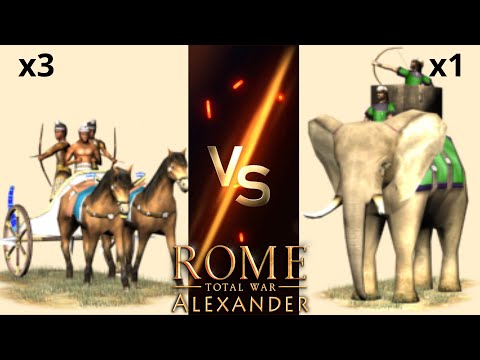 Can 3 Indian Chariots Take Down a War Elephant in Rome: Total War - Alexander?
