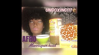 Unboxing AFRO Mannequin Head | 100% Human Hair| FULL AMAZON REVIEW 2018