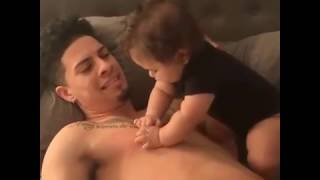 watch baby squeeze the life out of her fathers nipple