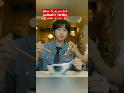 When Donghae felt Eunhyuk's noodles were tastier..
