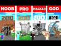 Minecraft NOOB vs PRO vs HACKER vs GOD: FUTURISTIC MODERN ZOO BUILD CHALLENGE - Animation