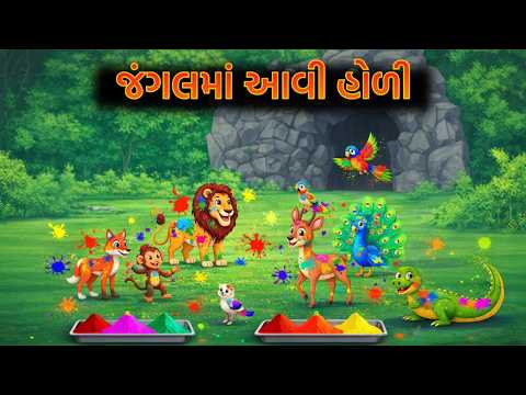 જંગલમાં આવી હોળી | Jangal ma aavi Holi | Gujarati Bal Varta | Gujarati Cartoon