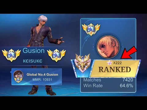 GLOBAL GUSION LAST MATCH IN IMMORTAL RANK FULL GAMEPLAY!! (NO EDIT) - Mobile Legends