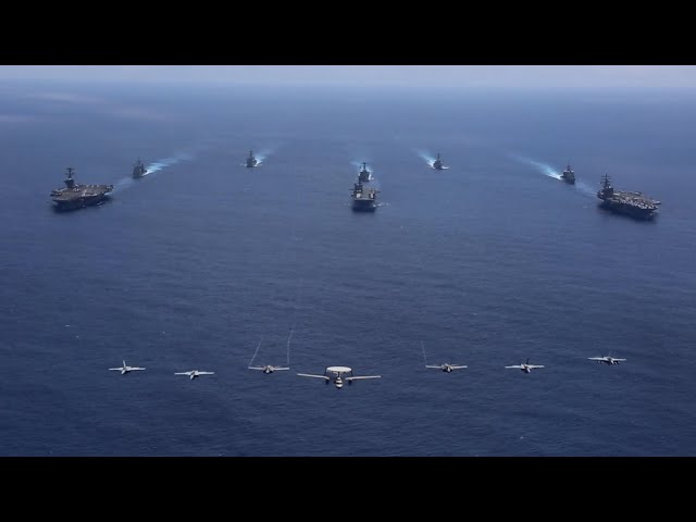 Ships Sail In Formation During Valiant Shield 2022