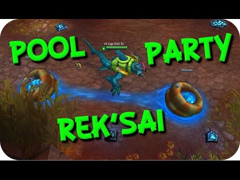 Pool Party Rek'sai Skin Spotlight [GER][HD] Haha diese Ulti !!