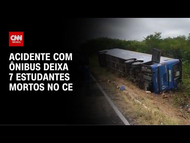 Ônibus com time de basquete de escolas capota e deixa 7 mortos no Ceará | LIVE CNN