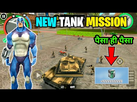 New Tank Mission In Rope Hero Vice Town To get Unlimited money And Gems | Rope Hero Vice Town