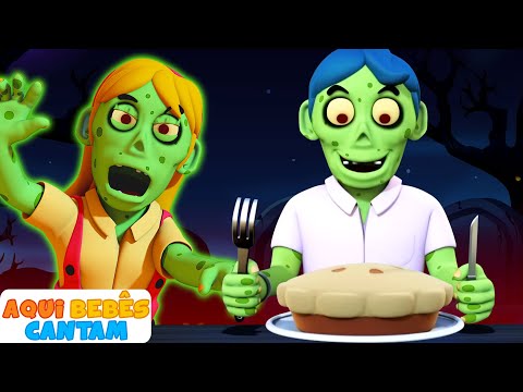 Aqui Bebês Cantam | Canção da Família Zumbi | Canções de Halloween para crianças | Spooky Music