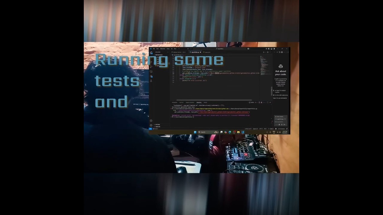 It worked (after a while) #python #github #API #portfolio