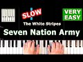 The White Stripes Seven Nation Army SLOW Beginner Piano Tutorial