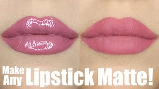 How to Make ANY Lipstick MATTE! Cheap + Easy! | STEPHANIE LANGE