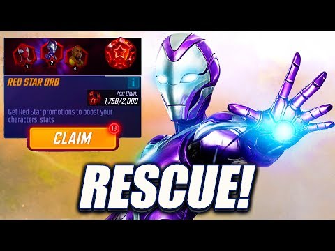 18x RED STAR ORBS FOR 7 STAR RESCUE - Marvel Strike Force
