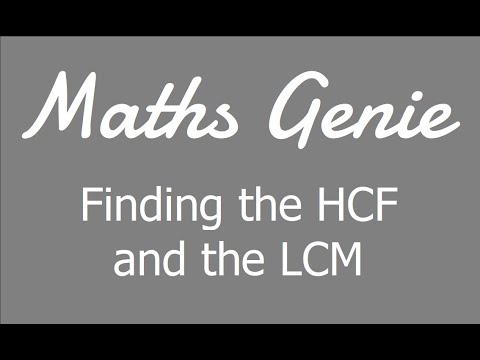Finding the HCF and the LCM