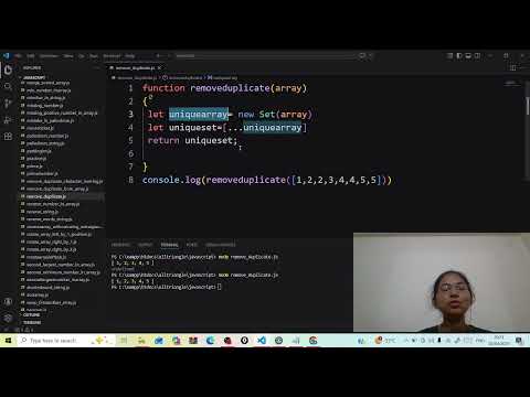 How To Remove Duplicates From Array In Javascript Using Set Live Coding