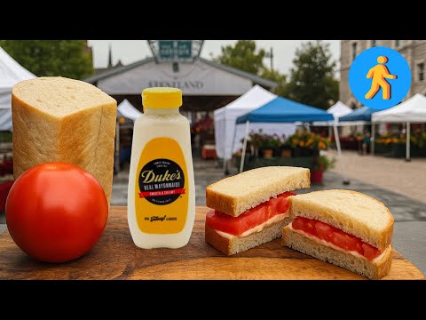 Walking to the Farmers Market and Making a Southern Tomato Sandwich
