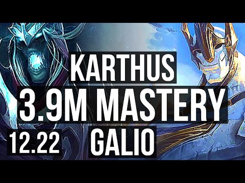KARTHUS vs GALIO (MID) | 3.9M mastery, 4/1/8 | KR Diamond | 12.22