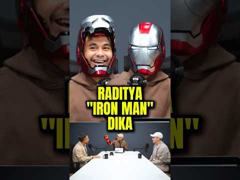 Radit coba kostum iron man asli keren parah