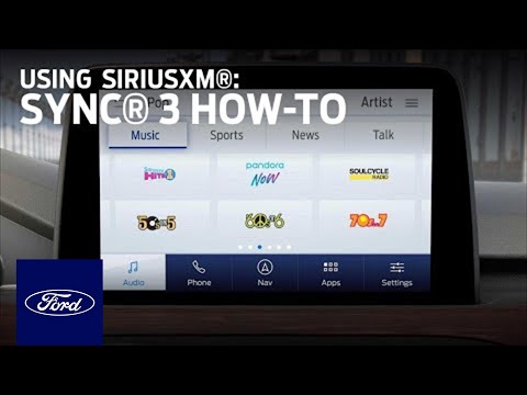 Using SiriusXM® with SYNC® 3 | Ford How-To | Ford