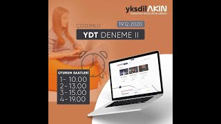 -2-YDT Deneme Sınavı-2 Çözümleri