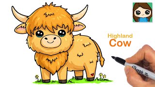 How to Draw a Highland Cow