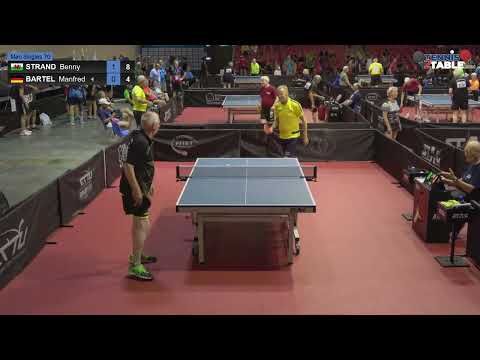 STRAND Benny vs BARTEL Manfred - Championnats d'Europe Vétérans 2022 tennis de table