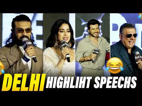 PEDDI Delhi Press Meet Highlights | Ram Charan, Janhvi Kapoor, Divyenndu & Boman Irani