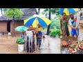 Rainy Day OCTOPUS GRILLING With My Husband Romantic Village Cooking In Africa ️