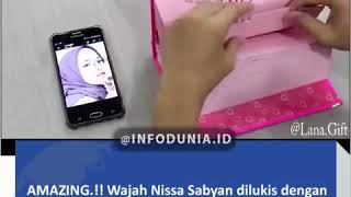 Download lagu KEREN!!! Wajah Nissa Sabyan di lukis dengan cara yang kreatif mp3