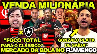 VENDA MILIONÁRIA no FLAMENGO ! SAÍDA de CEBOLINHA e PLATA ! MERCADO DA BOLA NO FLAMENGO