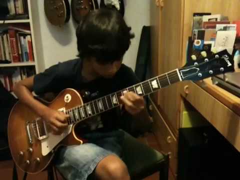 Blues jam Pablo Gigliotti 12 years old with Les Paul 50th anniversary 1960