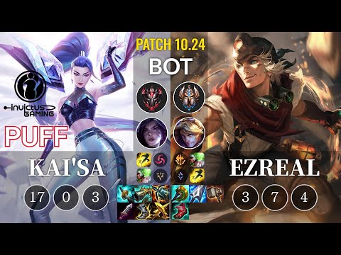 IG Puff Kai'Sa vs Ezreal Bot - KR Patch 10.24