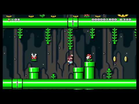 Super Mario Maker - W1-2 Piranha Plant Cave by Valin