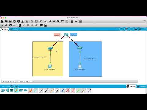 How to connect two different networks with one router using cisco packet tracer