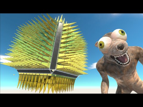Deadly cube fall on animals - Animal Revolt Battle Simulator