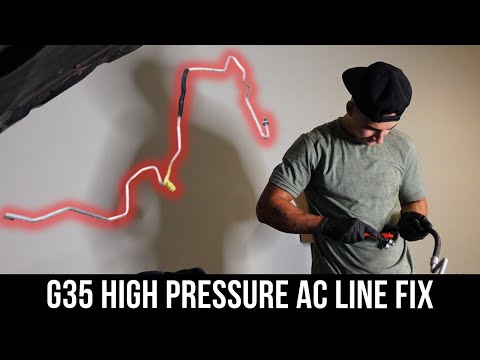 G35 HIGH PRESSURE AC LINE FIX + COMPRESSOR REPLACEMENT