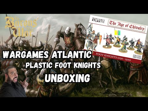 Wargames Atlantic Plastic Foot Knights Unboxing | Barons War 2nd Edition