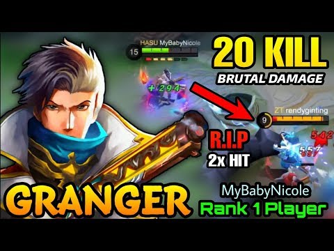 20 Kills Granger Brutal Shotgun Damage - Top 1 Global Player by MyBabyNicole - MLBB