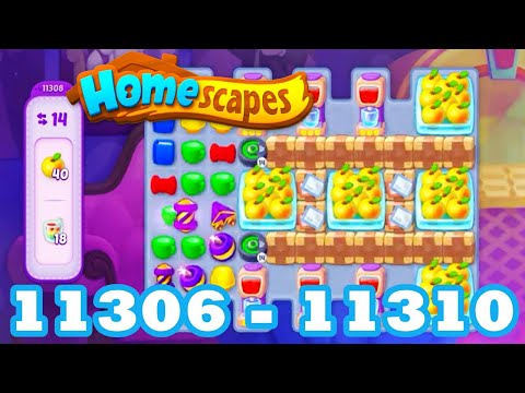 Homescapes Level 11306 - 11310 HD 3 - match puzzle Gameplay | android | IOS | 11307 | 11308 | 11309