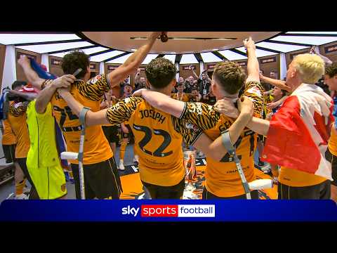 Hull City players sing Adele in the changing room after Premier League promotion