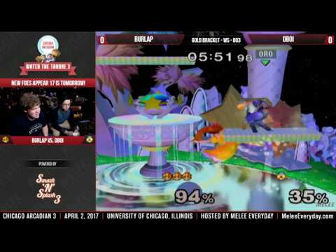 Watch the Throne 3 - Burlap (Peach) vs. Dboi (Sheik) - SSBM - Gold Bracket W. Semis