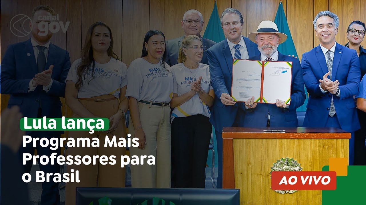 🔴 Lula participa do lançamento do programa Mais Professores para o Brasil