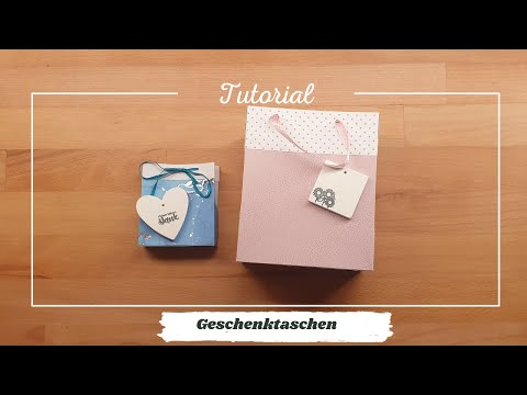 Geschenktaschen ganz einfach selber basteln Action Papier Verpackung Tutorial