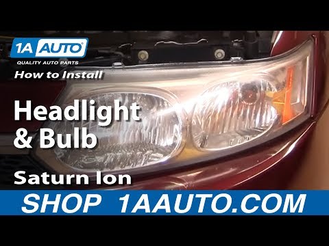 How To Replace Headlights & Bulbs 03-07 Saturn Ion