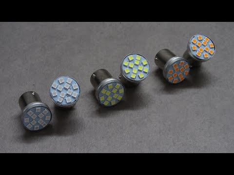 Rear tail light led bulbs 1156 test Golf Mk2